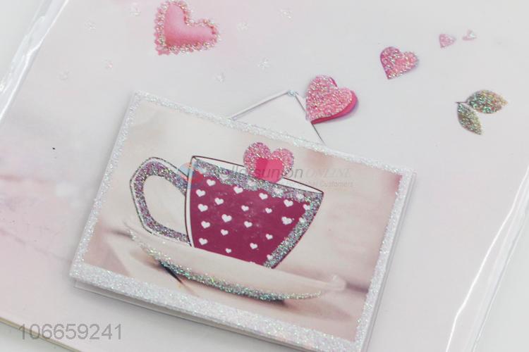 New Arrival Paper Greeting Card With Glitter Powder