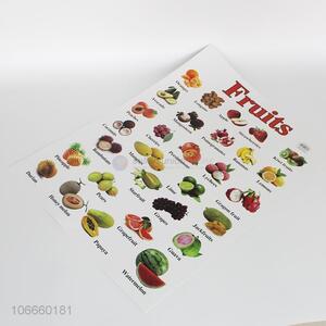 Wholesale price hanging wall chart fruit alphabet chart