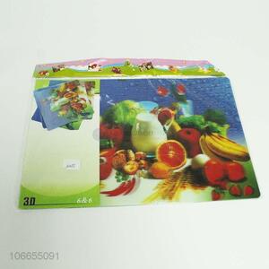 Fashion Printing 3D 6+6 PVC Placemat Set