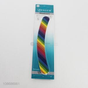 Recent style rainbow color disposable wooden nail file