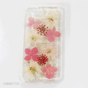 Cheap flowers pattern transparent mobile phone shell protective cover