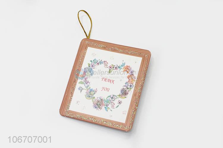 Wholesale cheap rectangle flower printed paper greeting card