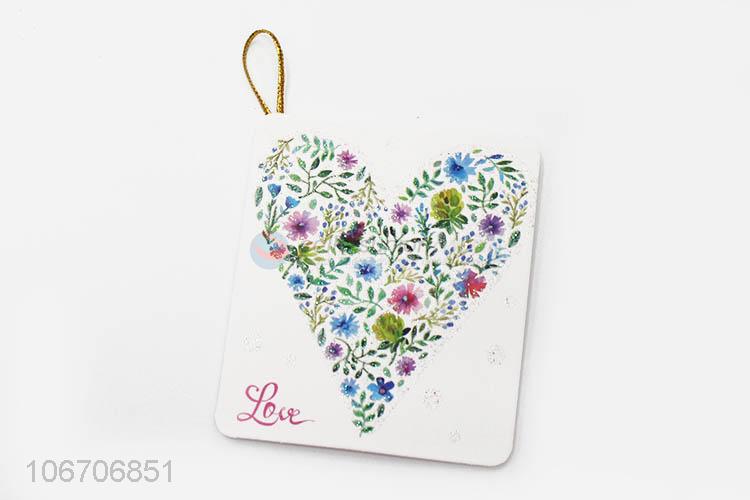 Hot sale rectangle flower printed paper greeting card