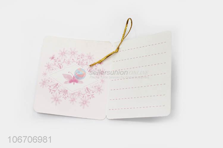 Excellent quality rectangle flower printed paper greeting card