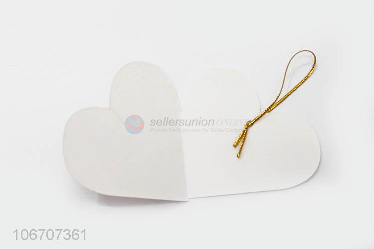 Top manufacturer custom logo heart shape paper greeting card