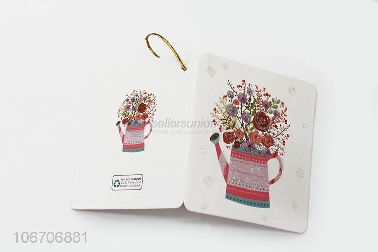 Dependable factory rectangle flower printed paper greeting card