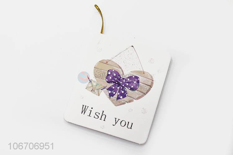 Hot selling rectangle flower printed paper greeting card