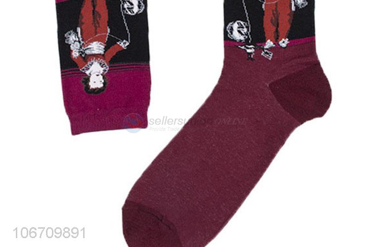 Wholesale Men'S Fashion Mid-Calf Length Sock Cotton Socks