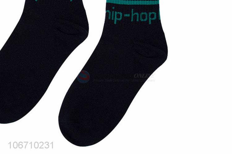 New Fashion Design Men Socks Mid-Calf Length Cotton Sock