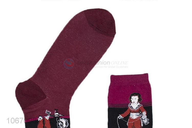 Wholesale Men'S Fashion Mid-Calf Length Sock Cotton Socks