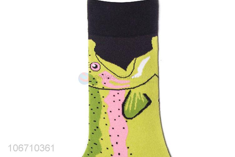 Wholesale Custom Men Mid-Calf Length Knitting Breathable Socks
