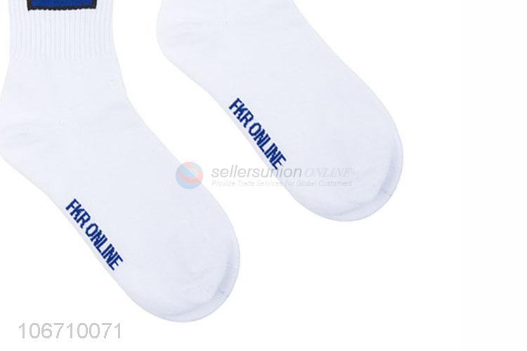 Wholesale Fashion Design Mid-Calf Happy Mens Cotton Socks