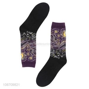 Wholesale Creative Men Socks Cotton Mid-Calf Long Socks