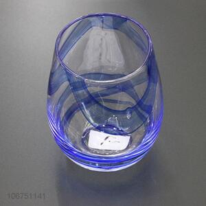 Top Quality Glass Water Cup Blue Tummy Cup