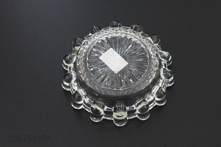 Good Quality Round Glass Tobacco Jar Transparent Ashtray