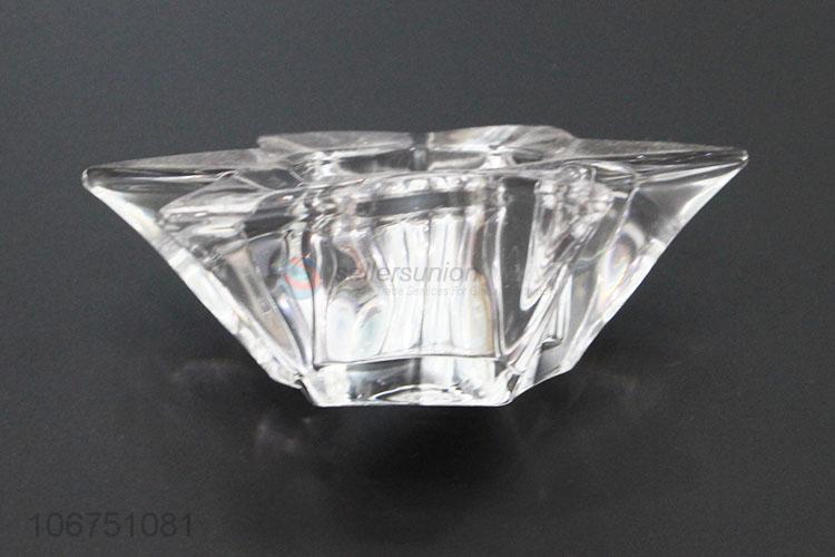 New Design Star Shape Candleholder Glass Candlestick