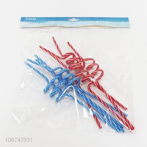 Custom 8 Pieces Colorful Decorative Straw