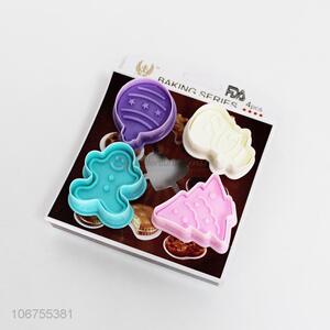 FDA approved 4pcs colorful baking mold cake mould