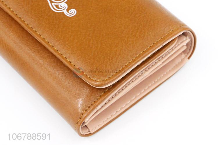 Popular PU Leather Long Wallet For Women