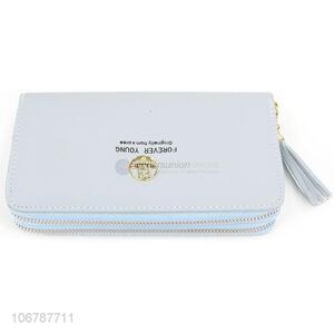 Newest Ladies Long Wallet With Double Tassel Zipper