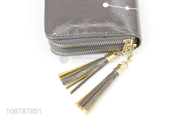 Best Quality Double Zipper Purses Fashion Card Holder