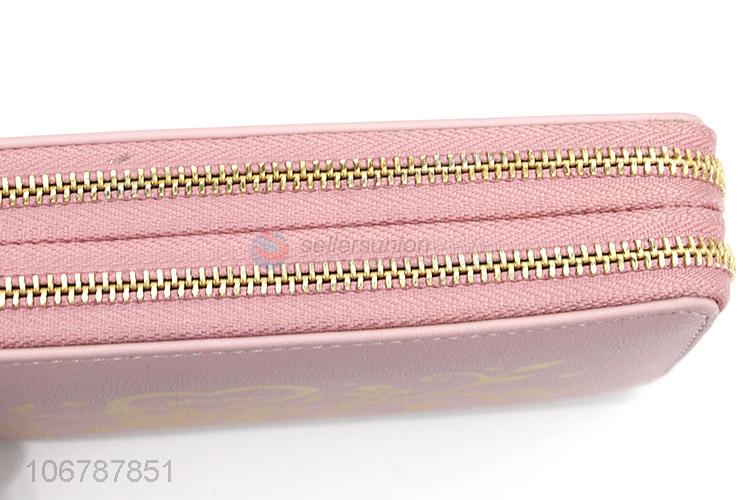 Fashion Pattern Colorful Purses Double Zipper Wallet