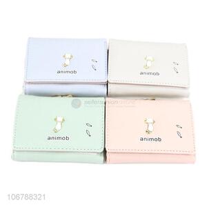 Hot Selling PU Leather Foldable Wallet For Women