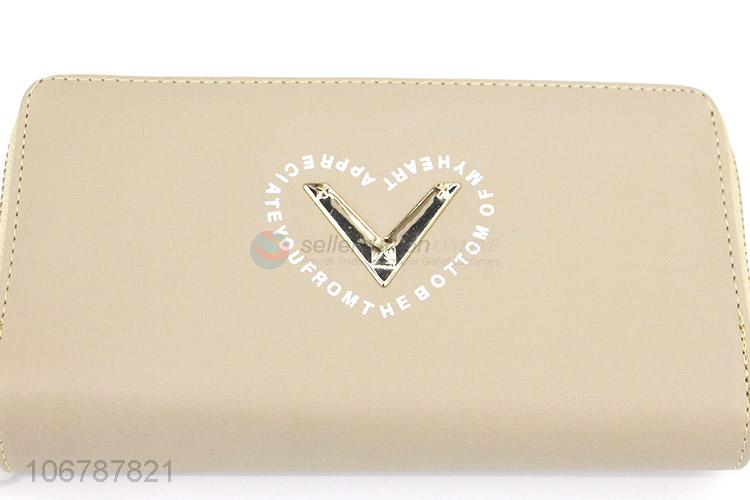 Best Sale Double Zipper Long Purses Fashion Ladies Wallet