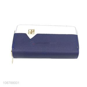 Modern Style Womens Purses Double Zipper Wallet