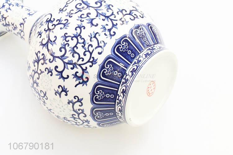 Fashion Blue And White Porcelain Vase Popular Ceramic Crafts