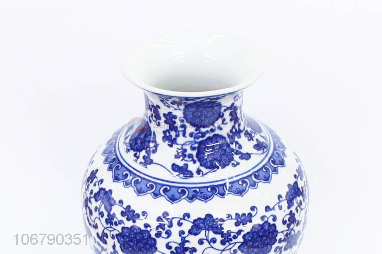 Hot Sale Fashion Decorative Crafts Blue And White Porcelain Vase