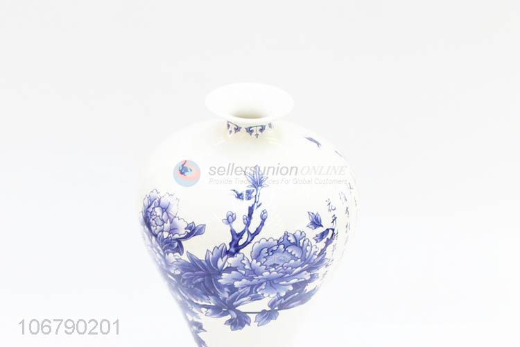 Factory Supply Chinese Style Blue And White Porcelain Vase