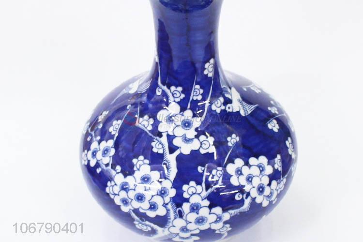 Chinese Style Blue And White Porcelain Vase Fashion Paunch Vase