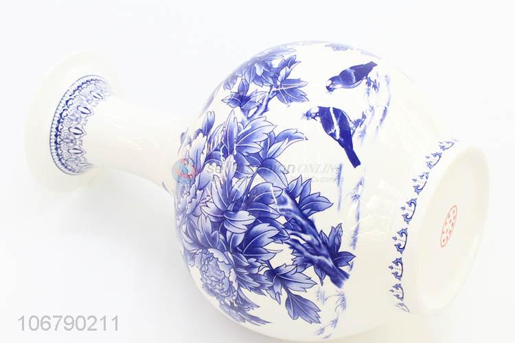 Wholesale Household Decoration Crafts Blue And White Porcelain Vase