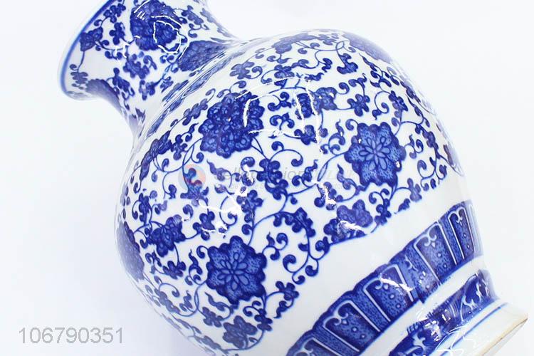 Hot Sale Fashion Decorative Crafts Blue And White Porcelain Vase