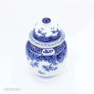 Best Quality Blue And White Porcelain Jar With Lid