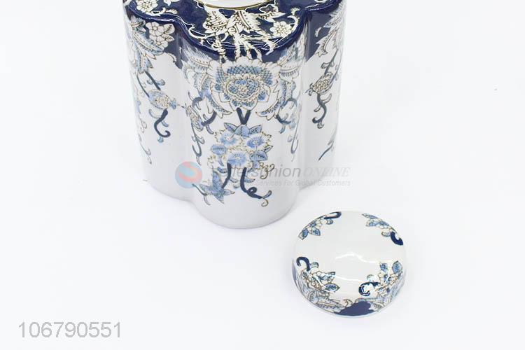 Fashion Decorative Crafts Chinese Style Ceramic Storage Tank