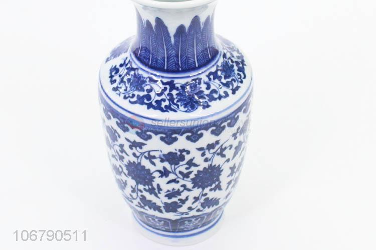 Wholesale Blue And White Porcelain Vase Popular Decoration Crafts