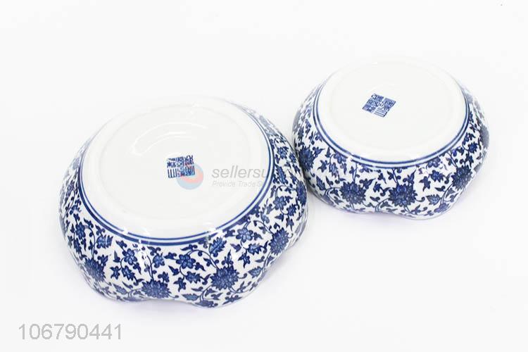 Delicate Design 4 Pieces Blue And White Porcelain Flower Cylinder Set