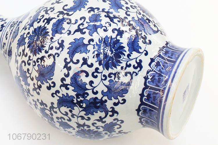 Hot Sale Blue And White Porcelain Vase Decorative Crafts