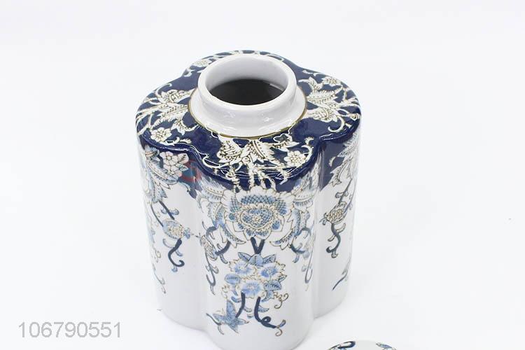 Fashion Decorative Crafts Chinese Style Ceramic Storage Tank