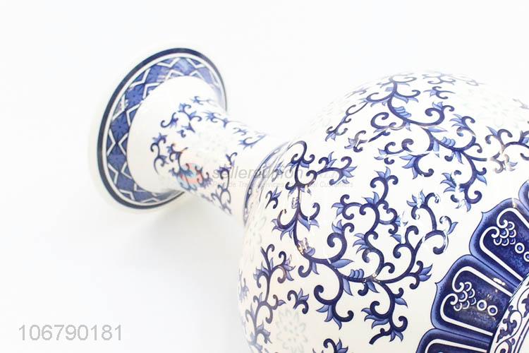 Fashion Blue And White Porcelain Vase Popular Ceramic Crafts