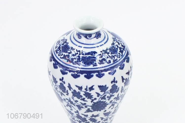 Delicate Design Household Decoration Blue And White Porcelain Vase