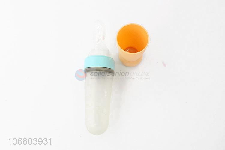 Excellent quality silicone spoon feeder baby rice paste bottle