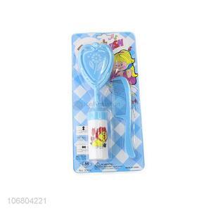 Best selling cartoon baby hair comb hair brush with rattle