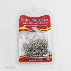 Promotional 100pcs metal straight shirt collar <em>pin</em> silver <em>head</em> pins