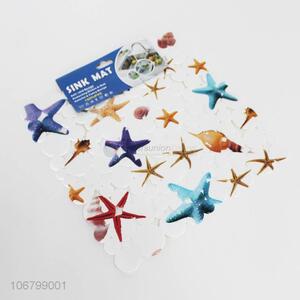 New Arrival PVC Starfish Pattern Anti-slip Home Kitchen Sink Mat