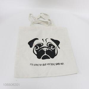 Cartoon Dog Pattern Shopping Bag Cotton Handbag