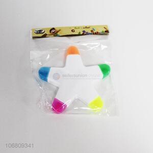 Custom Made Promotional 5 Colors Star Shape Highlighter Pen