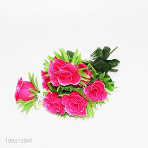 Wholesale 10 Head Artificial Flower Decorative Plastic Flower